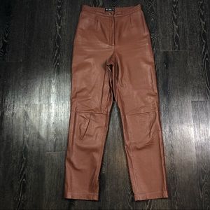 Vintage High Waist Leather Pants